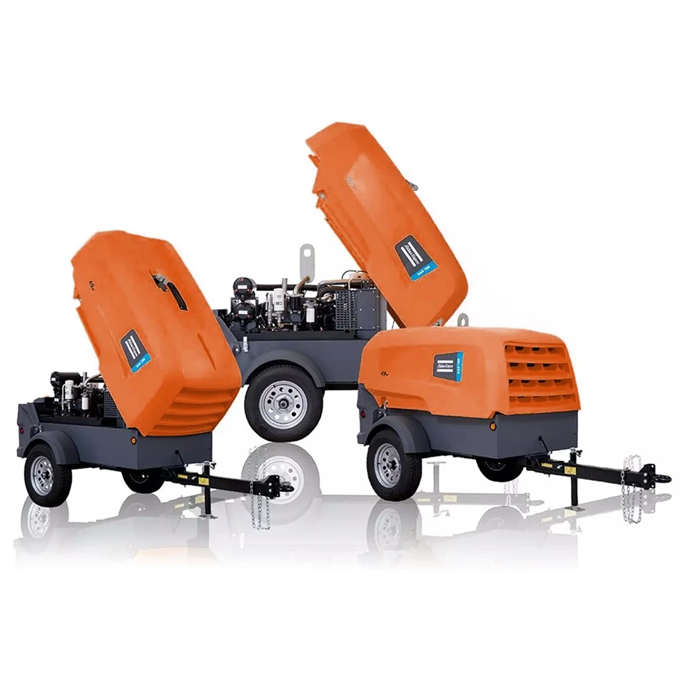 Atlas Copco Mobile Cywasgydd Aer Cywasgwyr Towable Bach Ar Werth