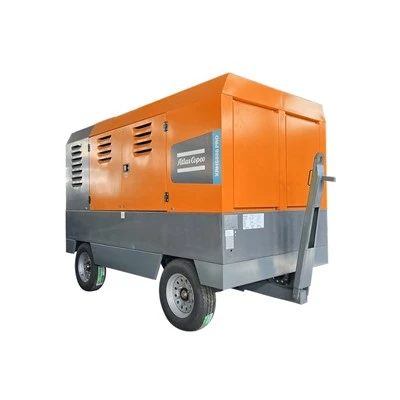 Cywasgydd Aer Sgriw Cludadwy Atlas Copco wedi'i yrru gan Diesel